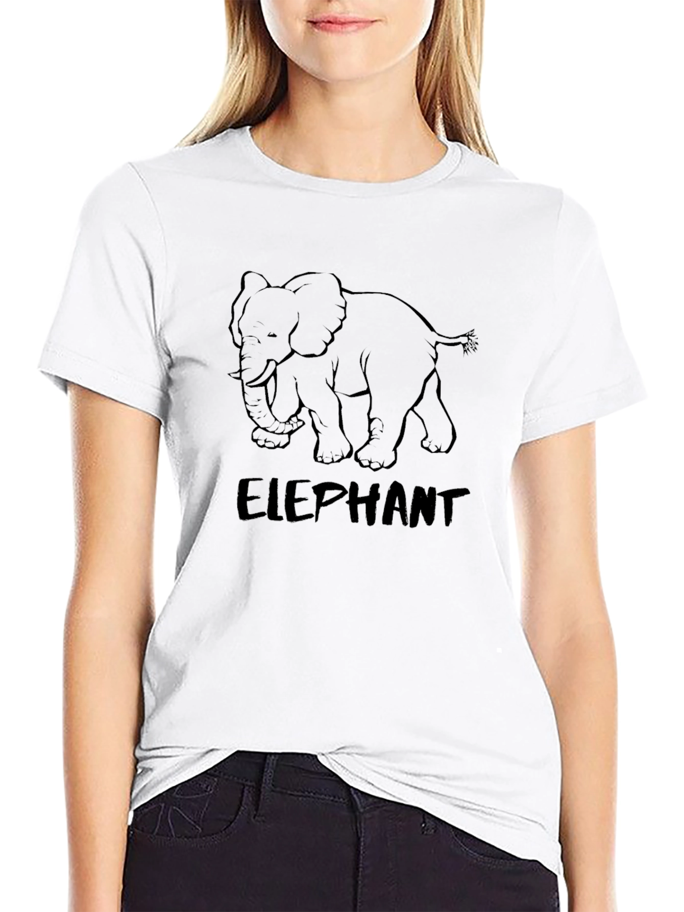 Black Elephant Graphic T-Shirt - Unisex Casual Tee