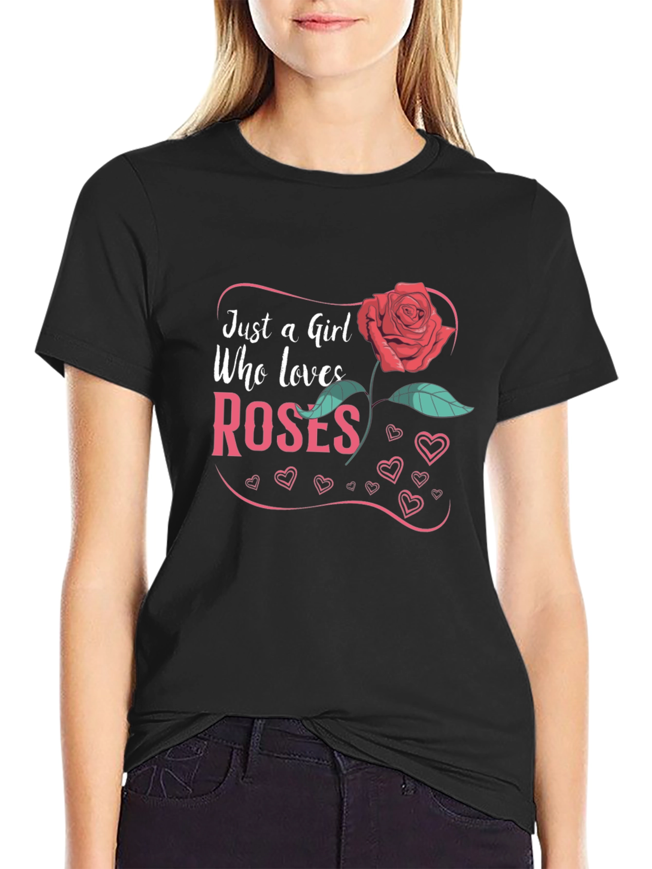 Just A Girl Who Loves Roses T-Shirt