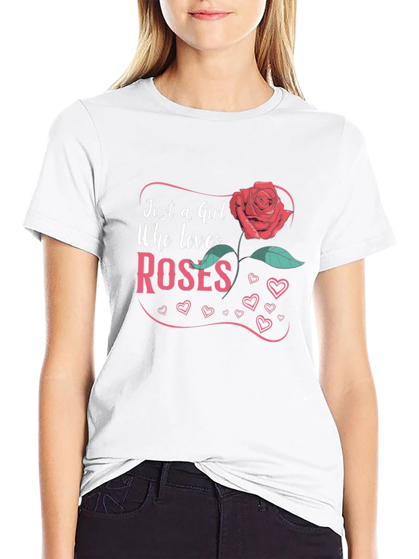 Just A Girl Who Loves Roses T-Shirt
