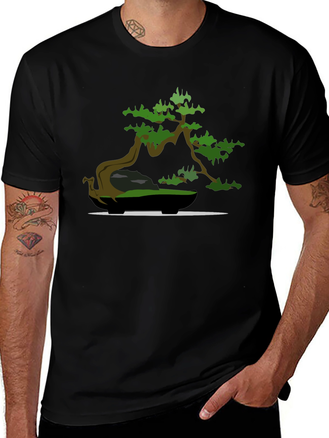 Bonsai Tree Graphic Tee - Zen Style