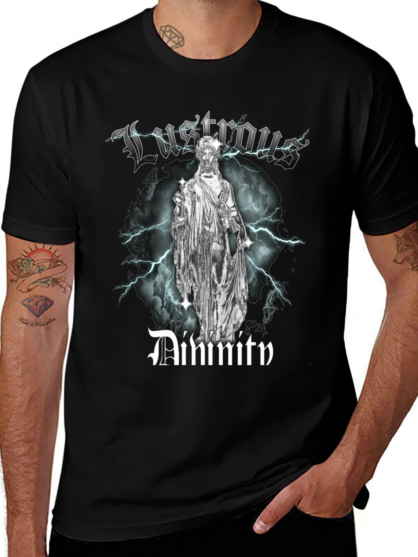 Lustrous Divinity T-Shirt: Bold Graphic Tee