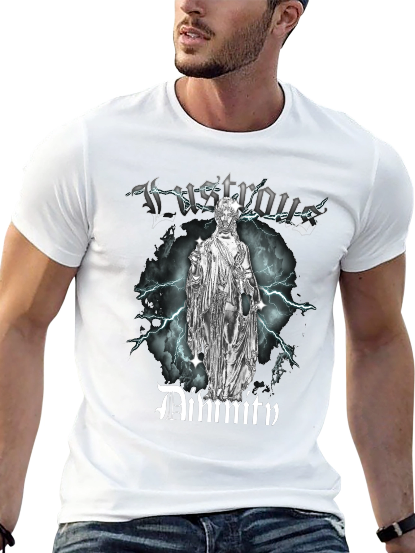Lustrous Divinity T-Shirt: Bold Graphic Tee