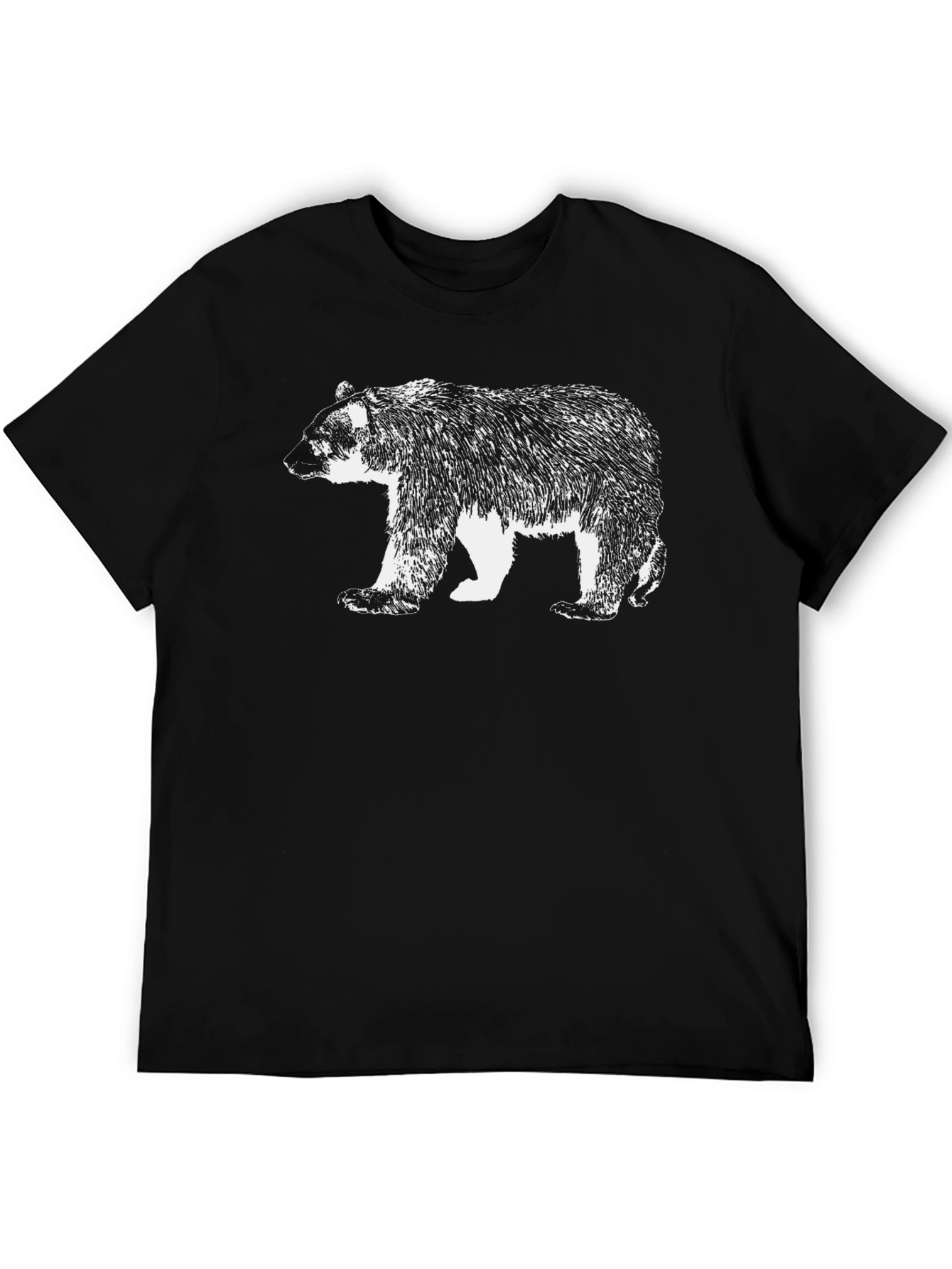 Cool Bear Graphic Black T-Shirt for Men