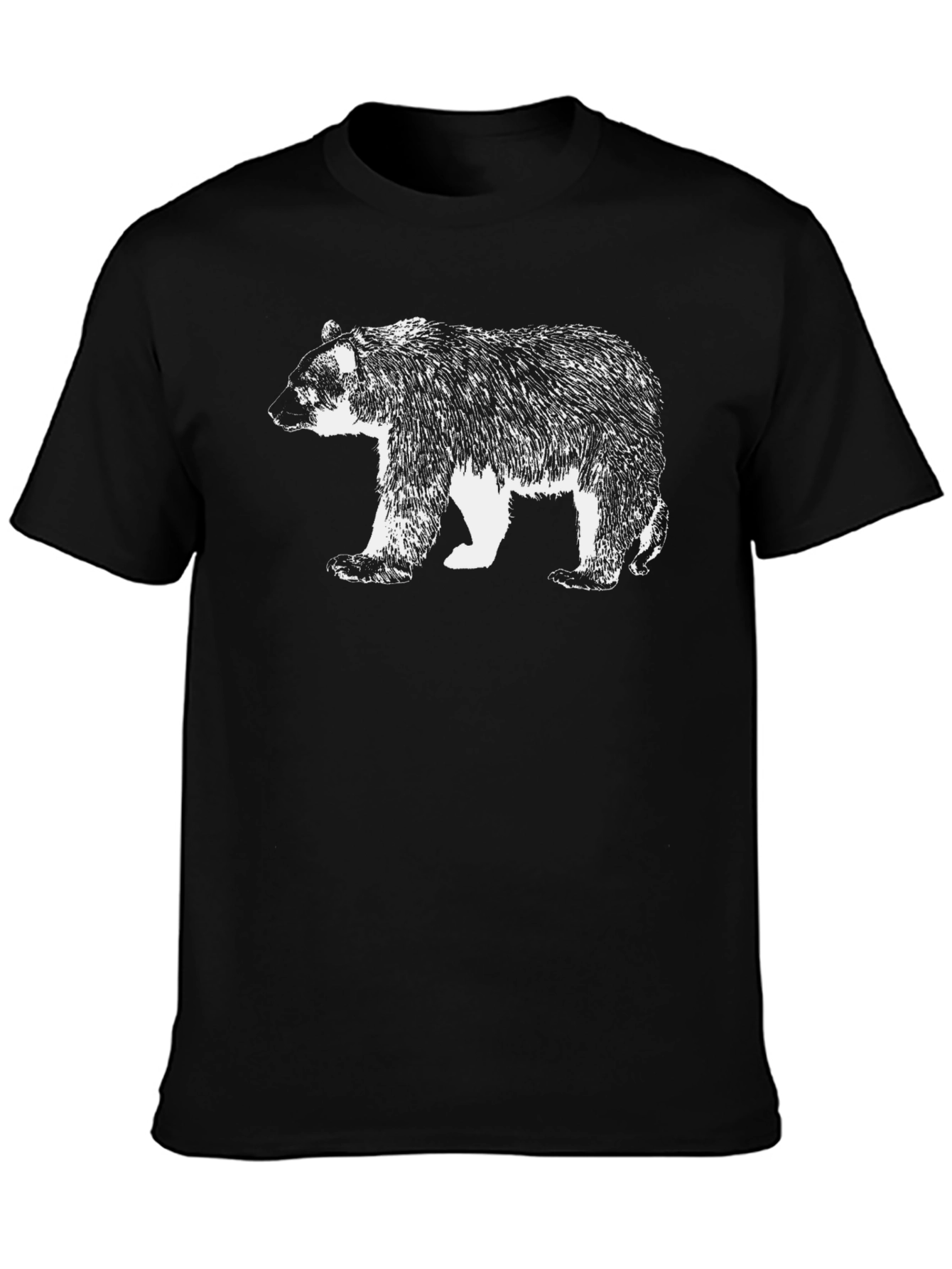 Cool Bear Graphic Black T-Shirt for Men