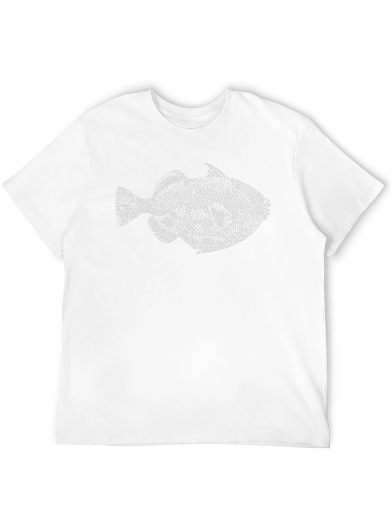 Fish Graphic Black Cotton Tee - Stylish Casual Wear