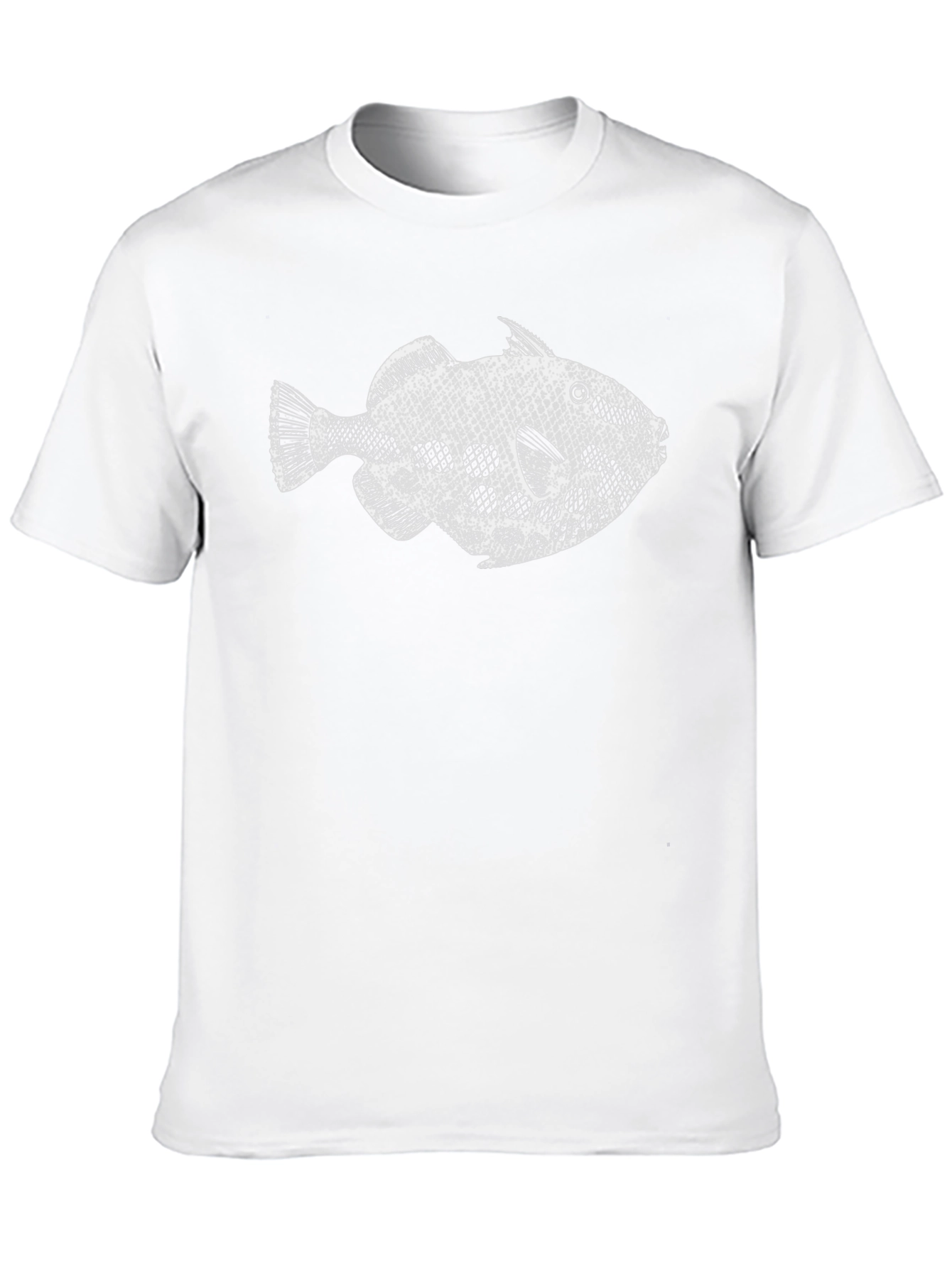 Fish Graphic Black Cotton Tee - Stylish Casual Wear