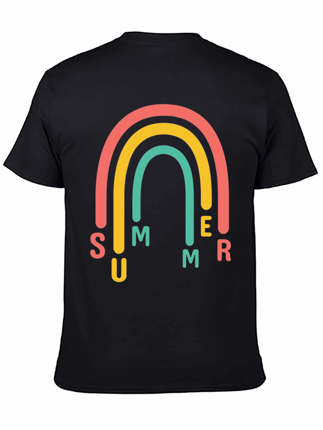 Summer Rainbow Graphic Tee - Casual Comfort