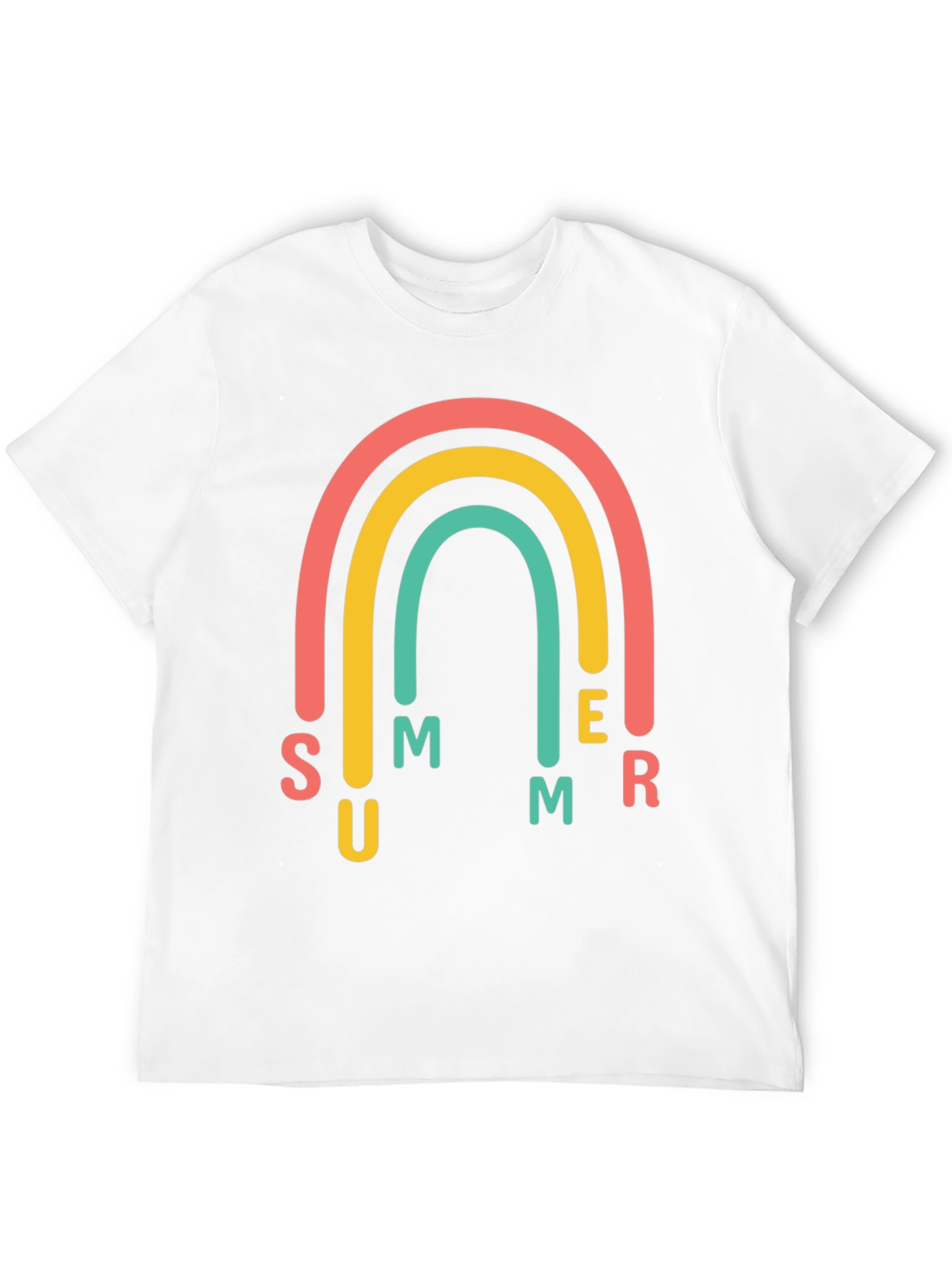 Summer Rainbow Graphic Tee - Casual Comfort