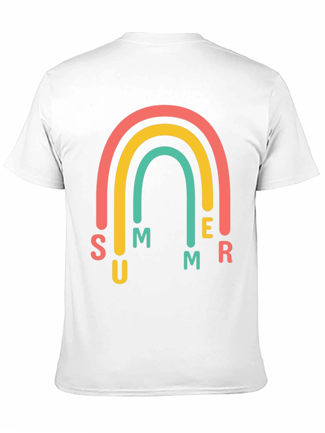Summer Rainbow Graphic Tee - Casual Comfort