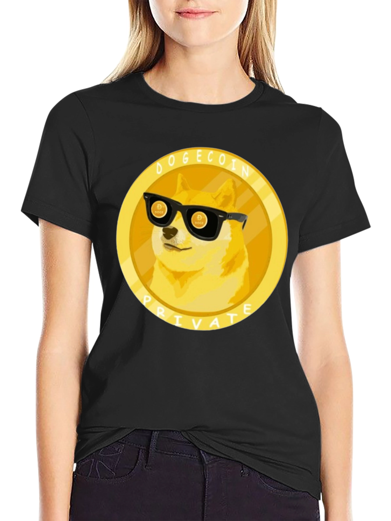 Dogecoin Private T-Shirt - Black Crypto Tee
