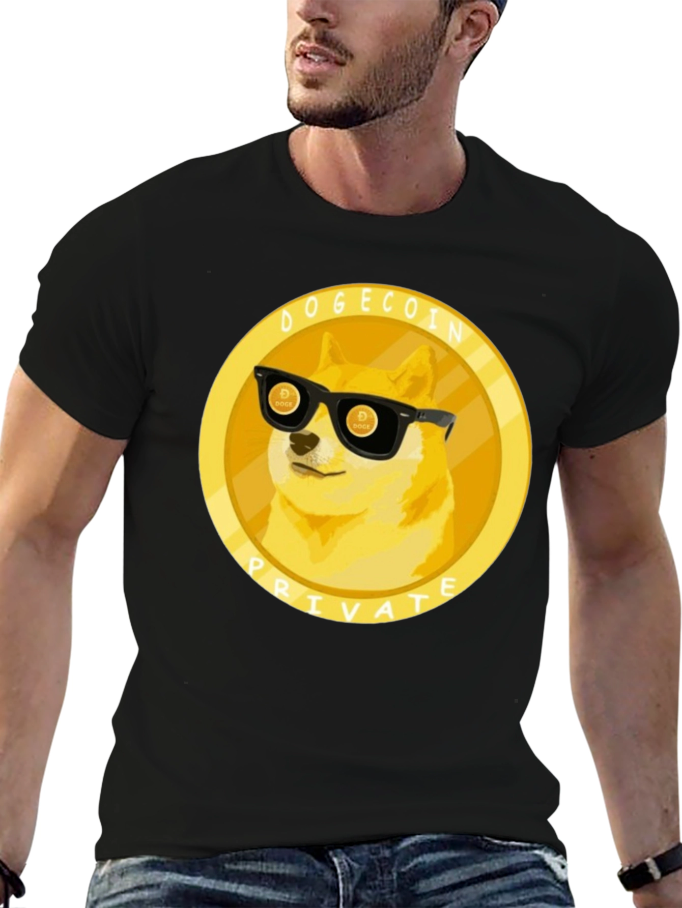 Dogecoin Private T-Shirt - Black Crypto Tee