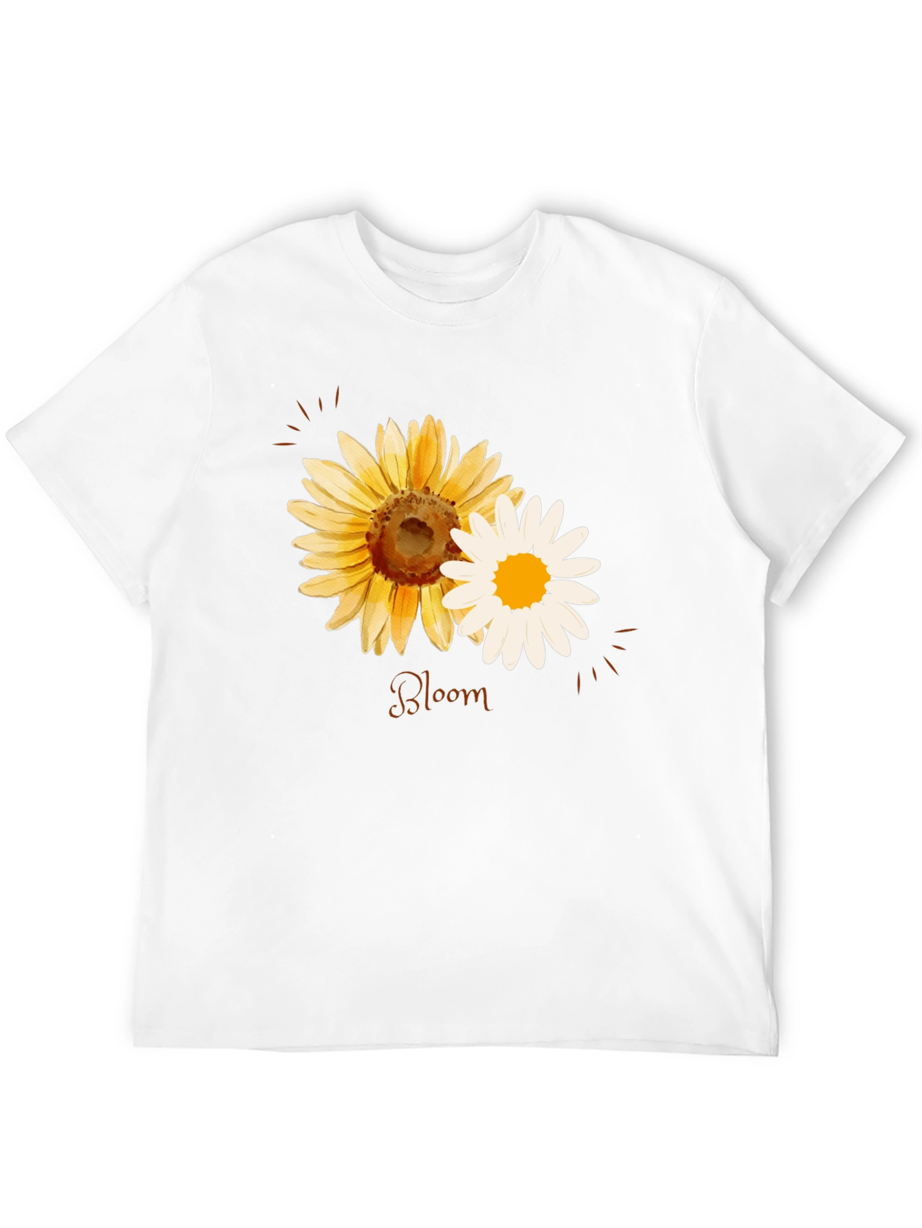 Floral Bloom T-Shirt - Black Cotton Tee