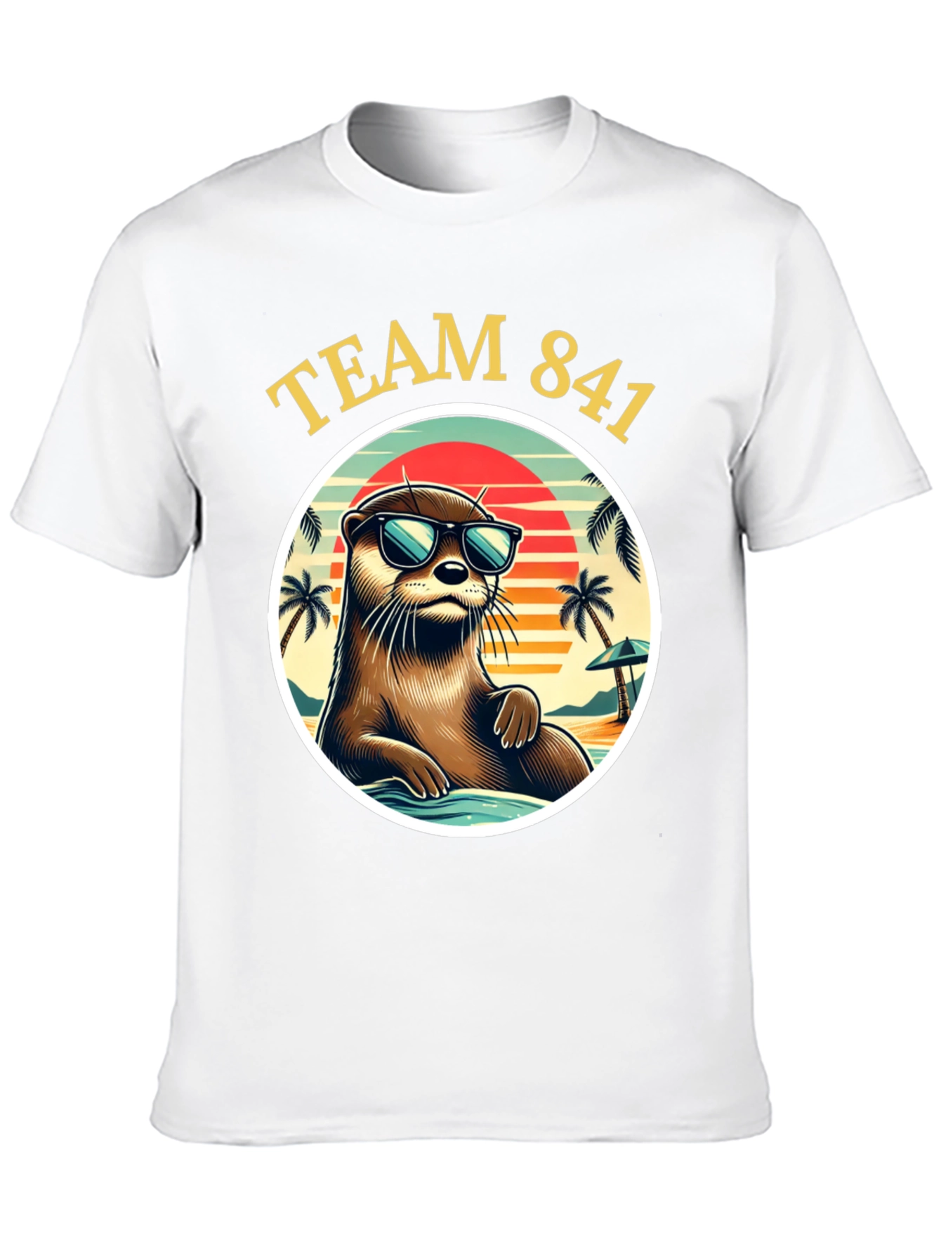 Team 841 Otter T-Shirt - Cool Beach Vibes
