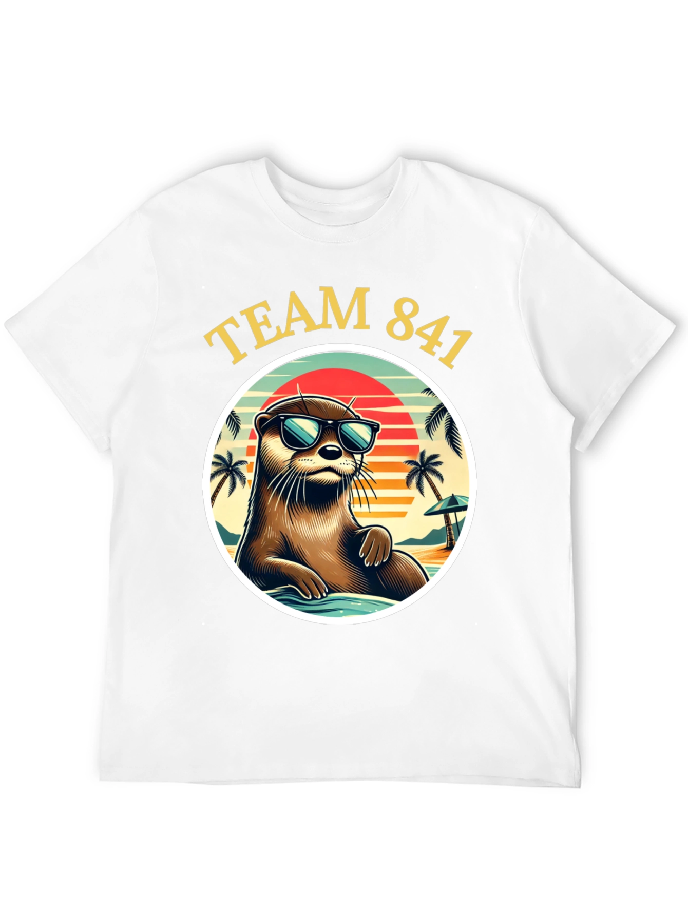 Team 841 Otter T-Shirt - Cool Beach Vibes