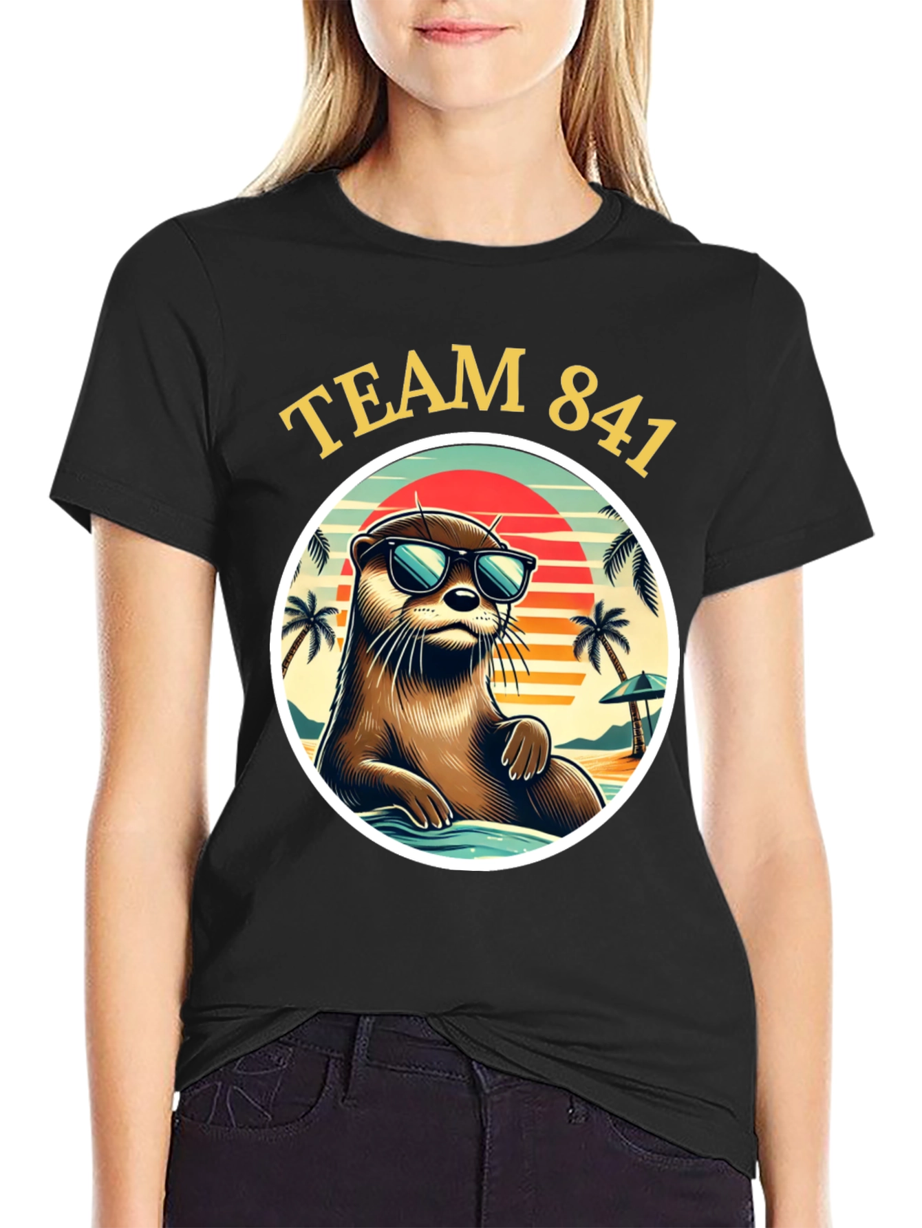 Team 841 Otter T-Shirt - Cool Beach Vibes