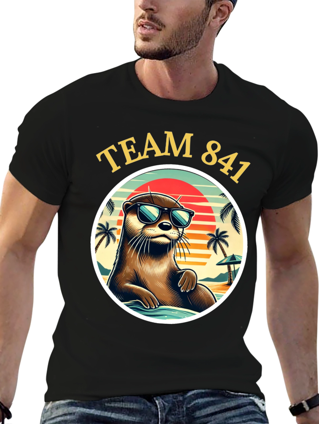Team 841 Otter T-Shirt - Cool Beach Vibes