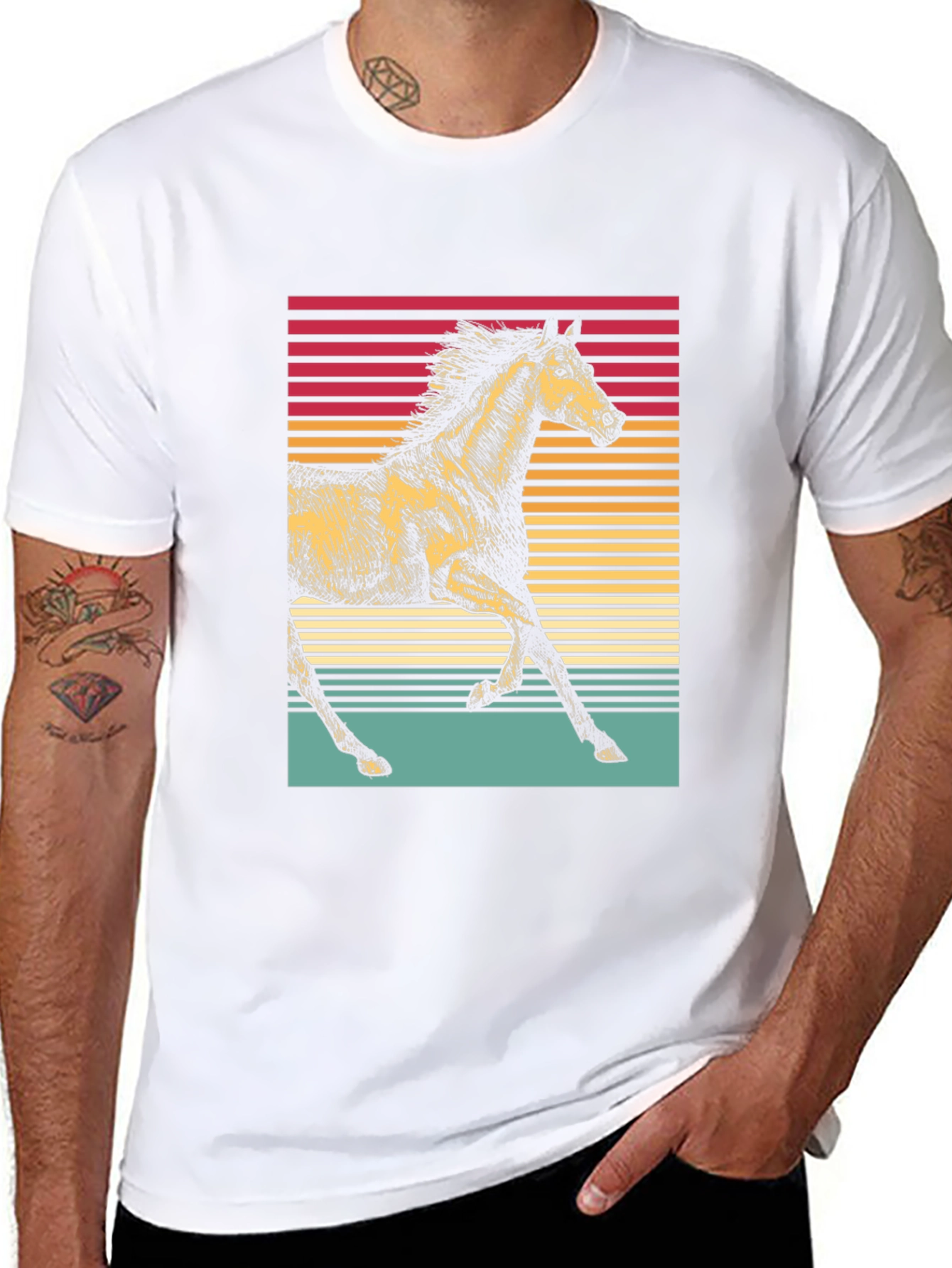 Retro Horse Graphic Tee - Stylish Equestrian Shirt