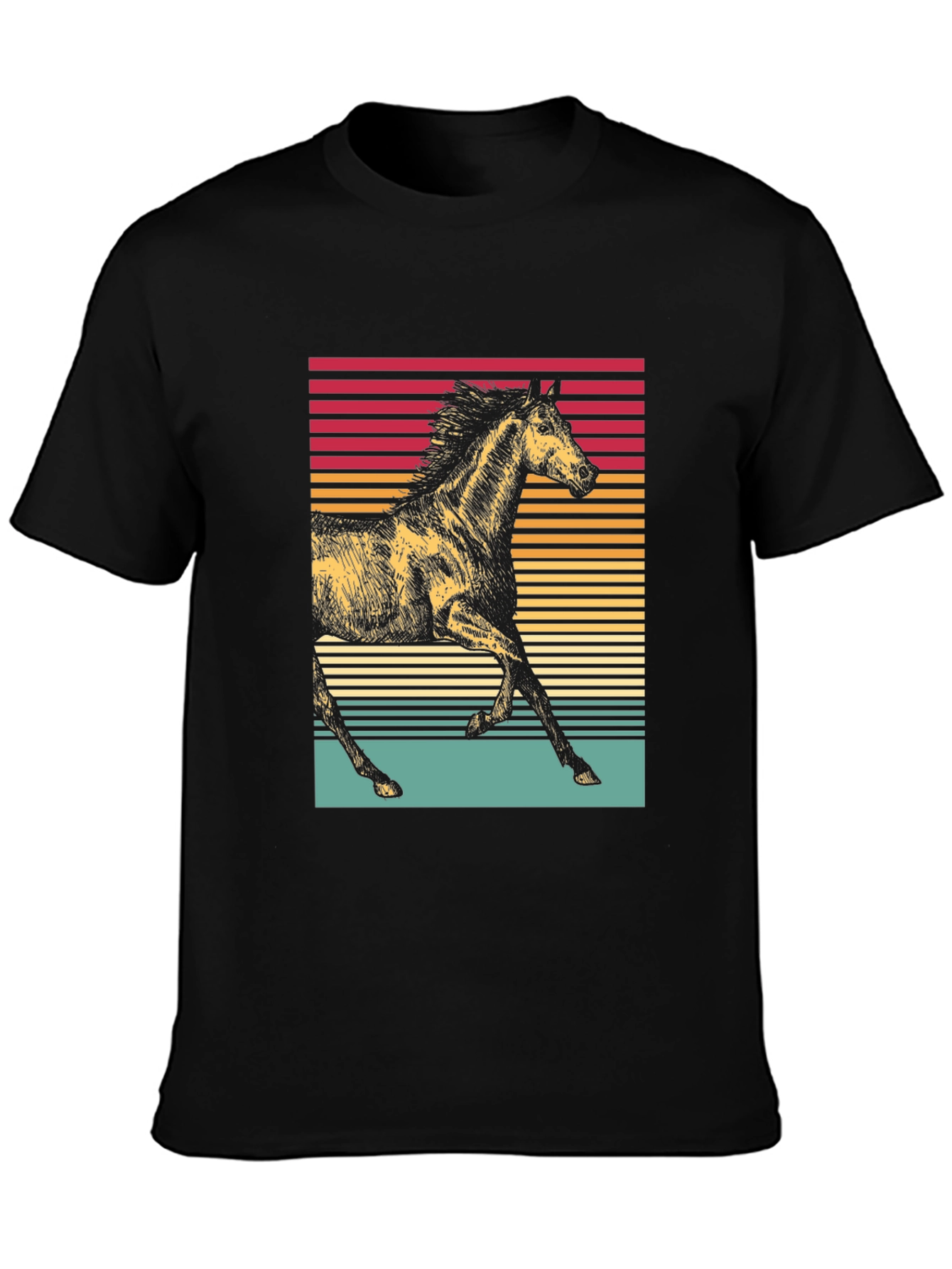 Retro Horse Graphic Tee - Stylish Equestrian Shirt