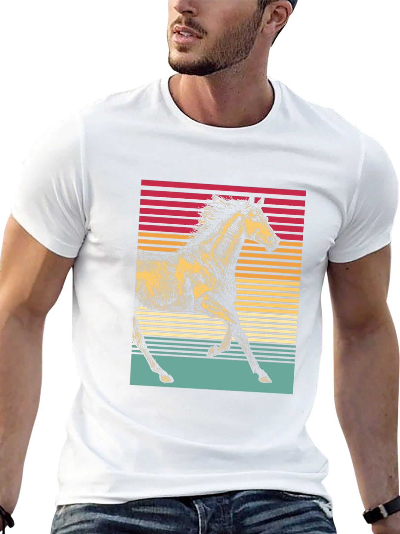 Retro Horse Graphic Tee - Stylish Equestrian Shirt