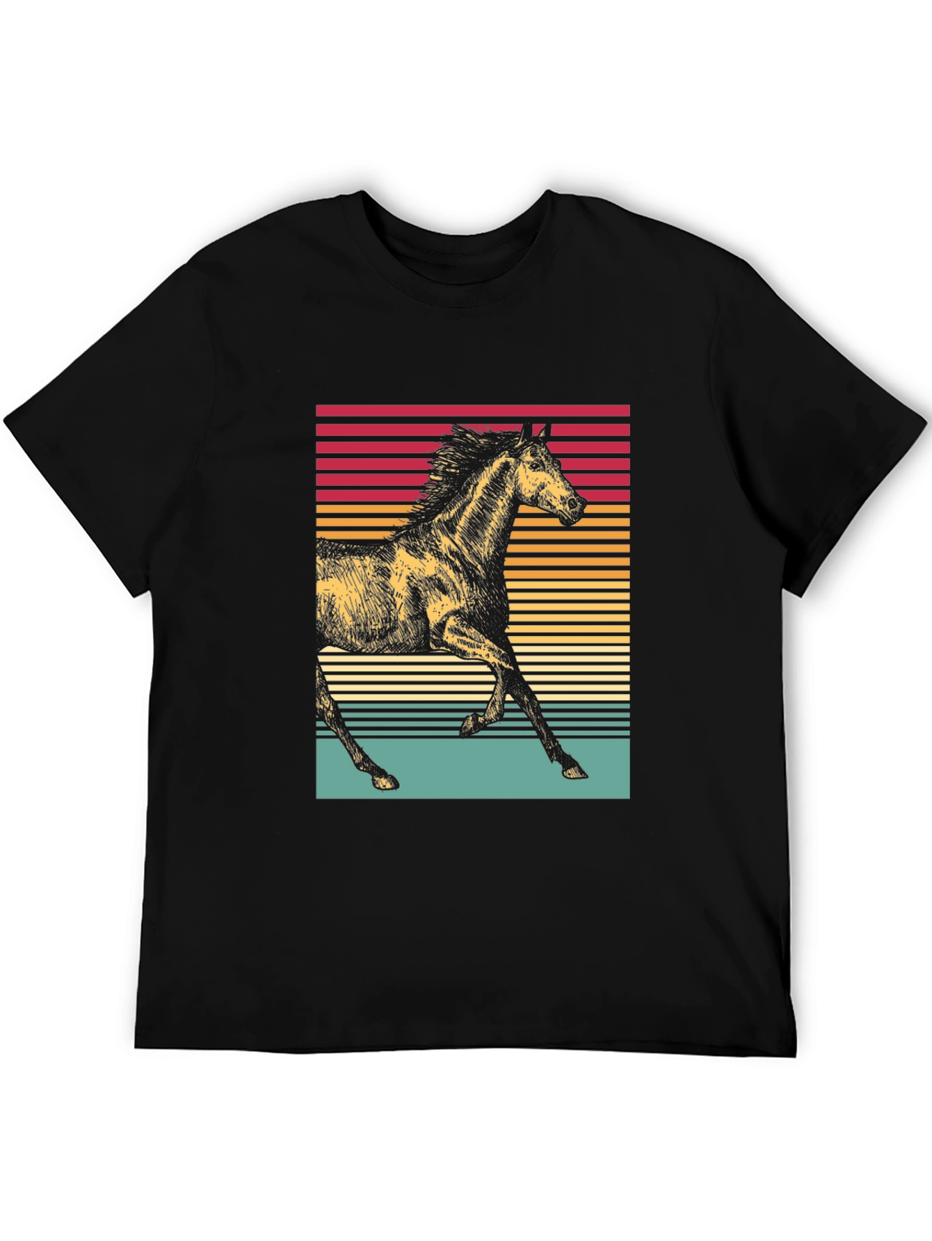 Retro Horse Graphic Tee - Stylish Equestrian Shirt