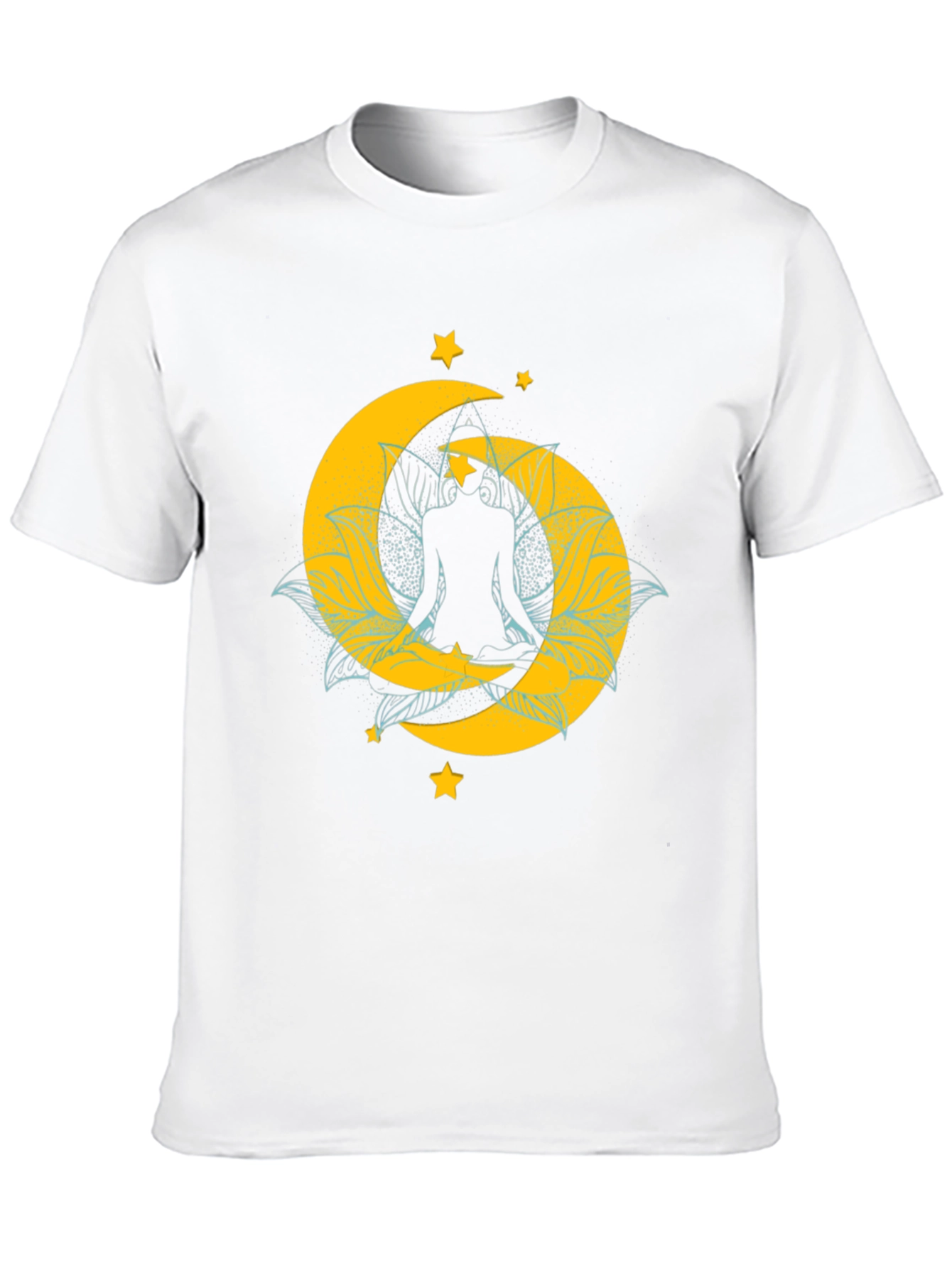 Yoga Moon & Stars Black T-Shirt
