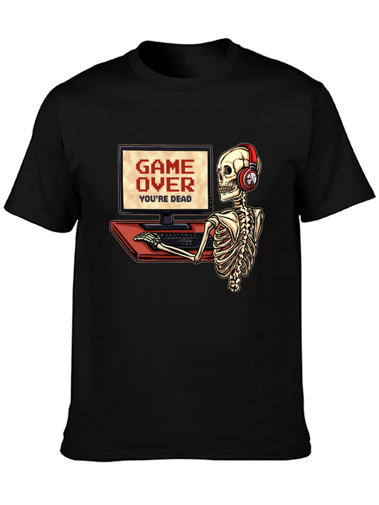 Game Over Skeleton Gamer T-Shirt