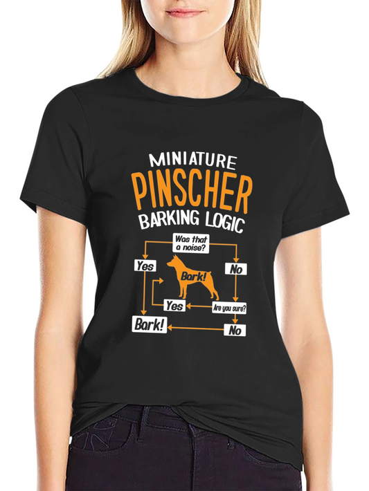 Miniature Pinscher Barking Logic Graphic Tee