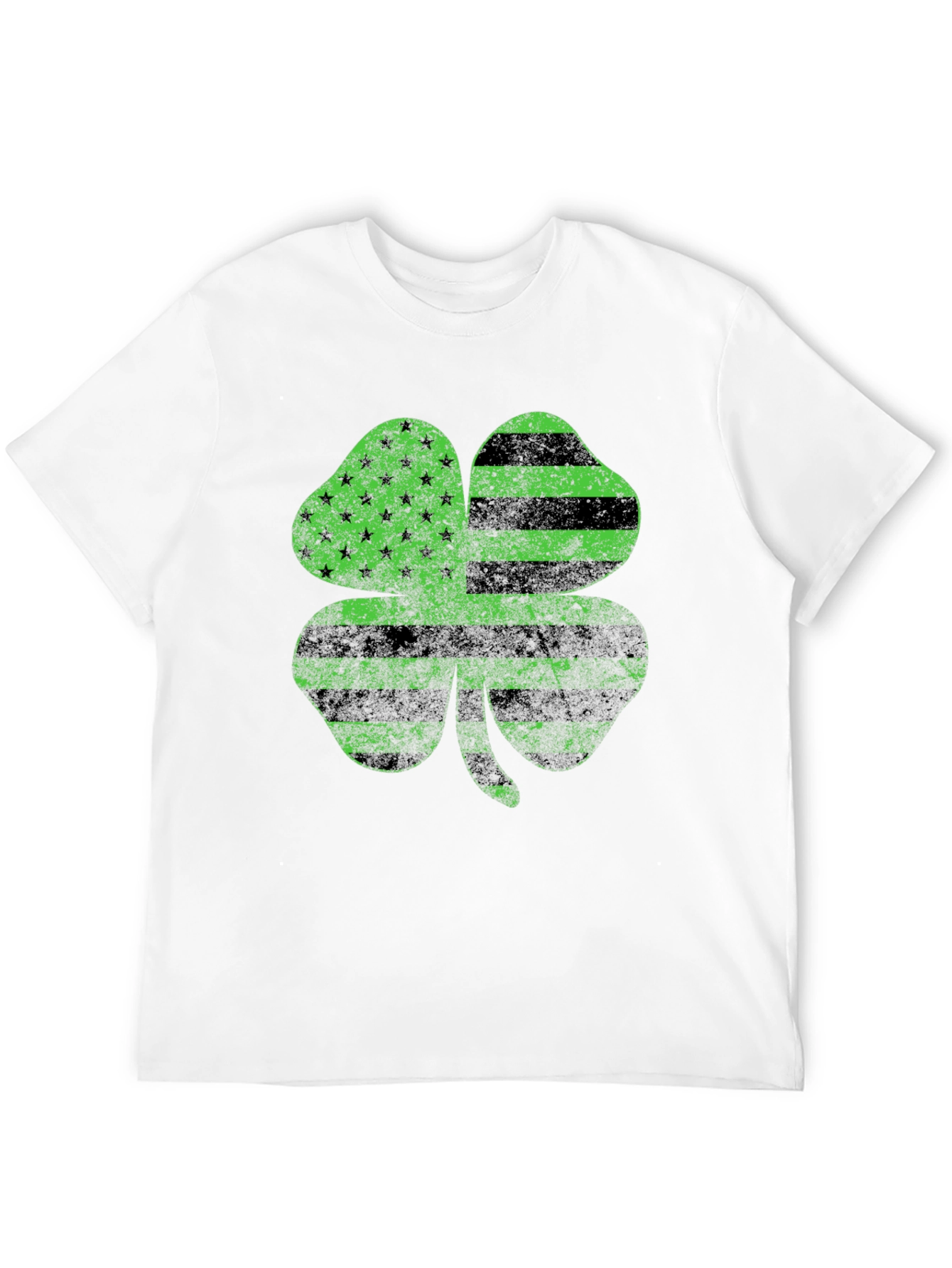 Irish American Flag Shamrock Graphic Tee