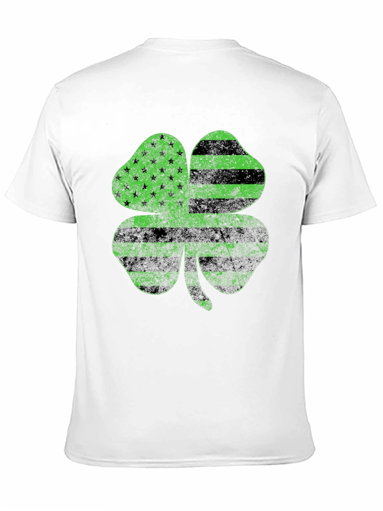 Irish American Flag Shamrock Graphic Tee