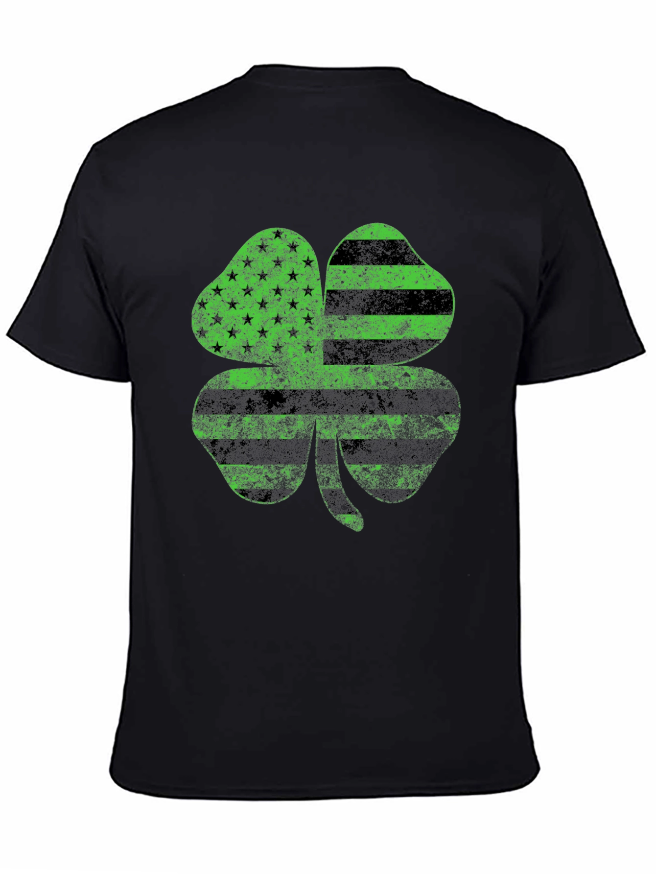 Irish American Flag Shamrock Graphic Tee