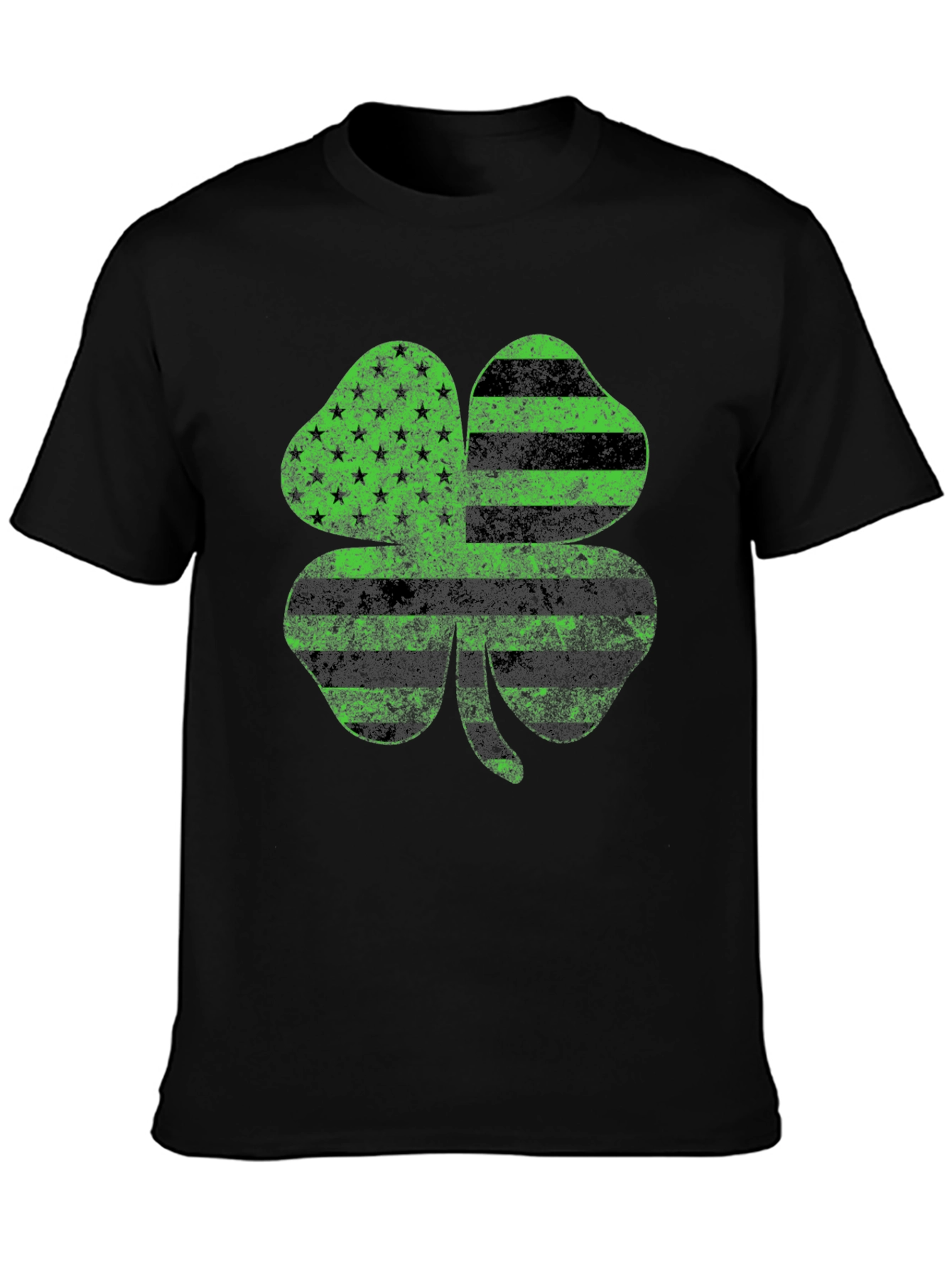 Irish American Flag Shamrock Graphic Tee