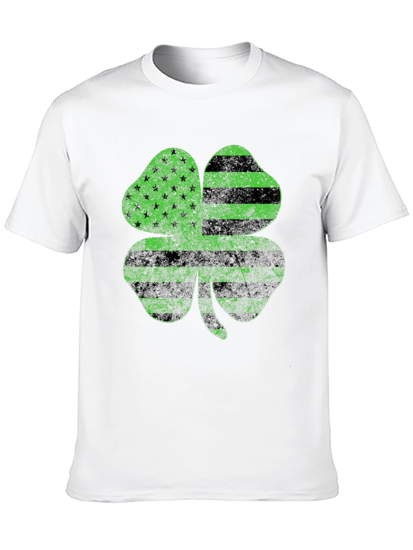 Irish American Flag Shamrock Graphic Tee