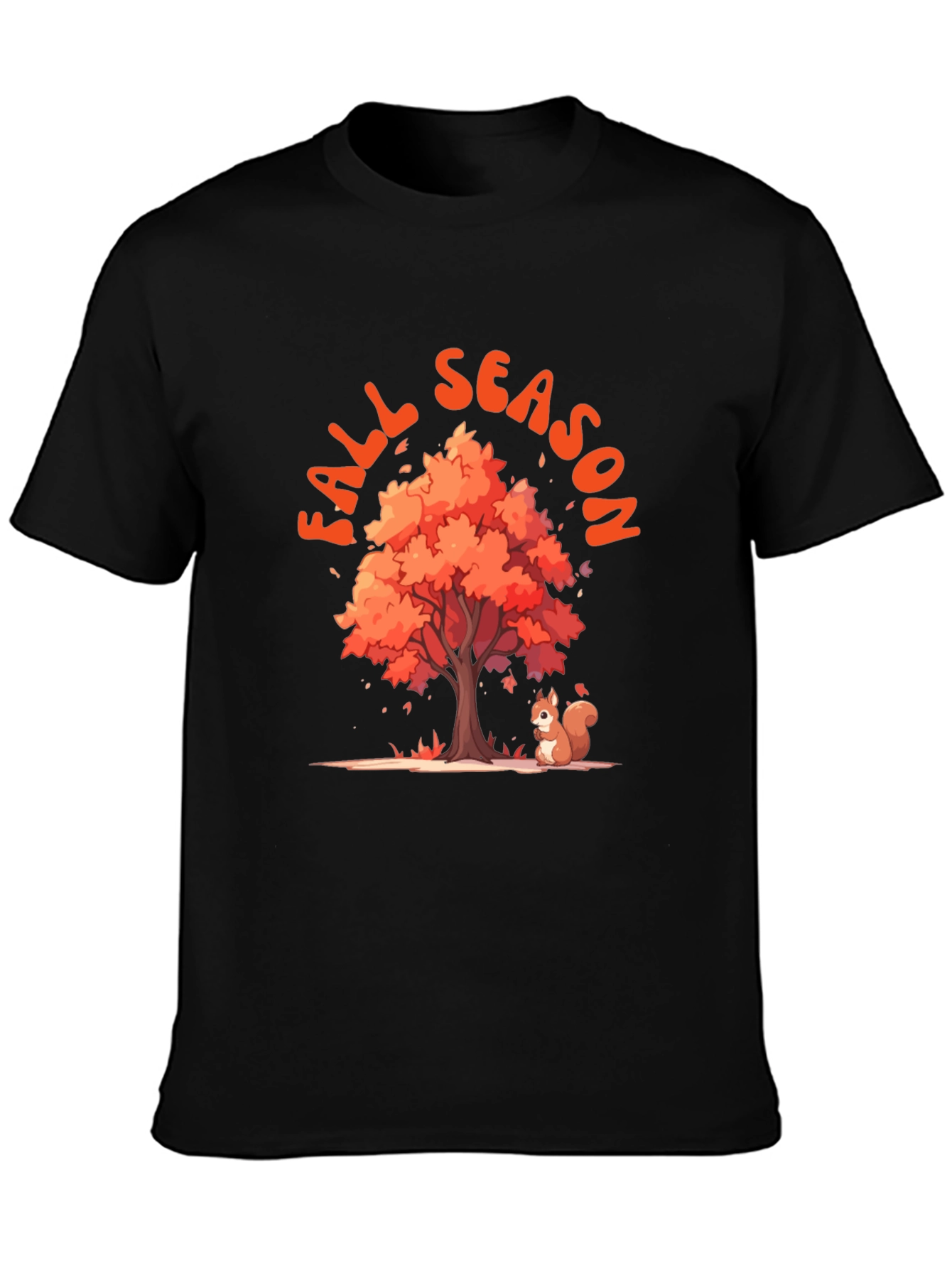 Fall Season Tree and Squirrel Graphic Tee