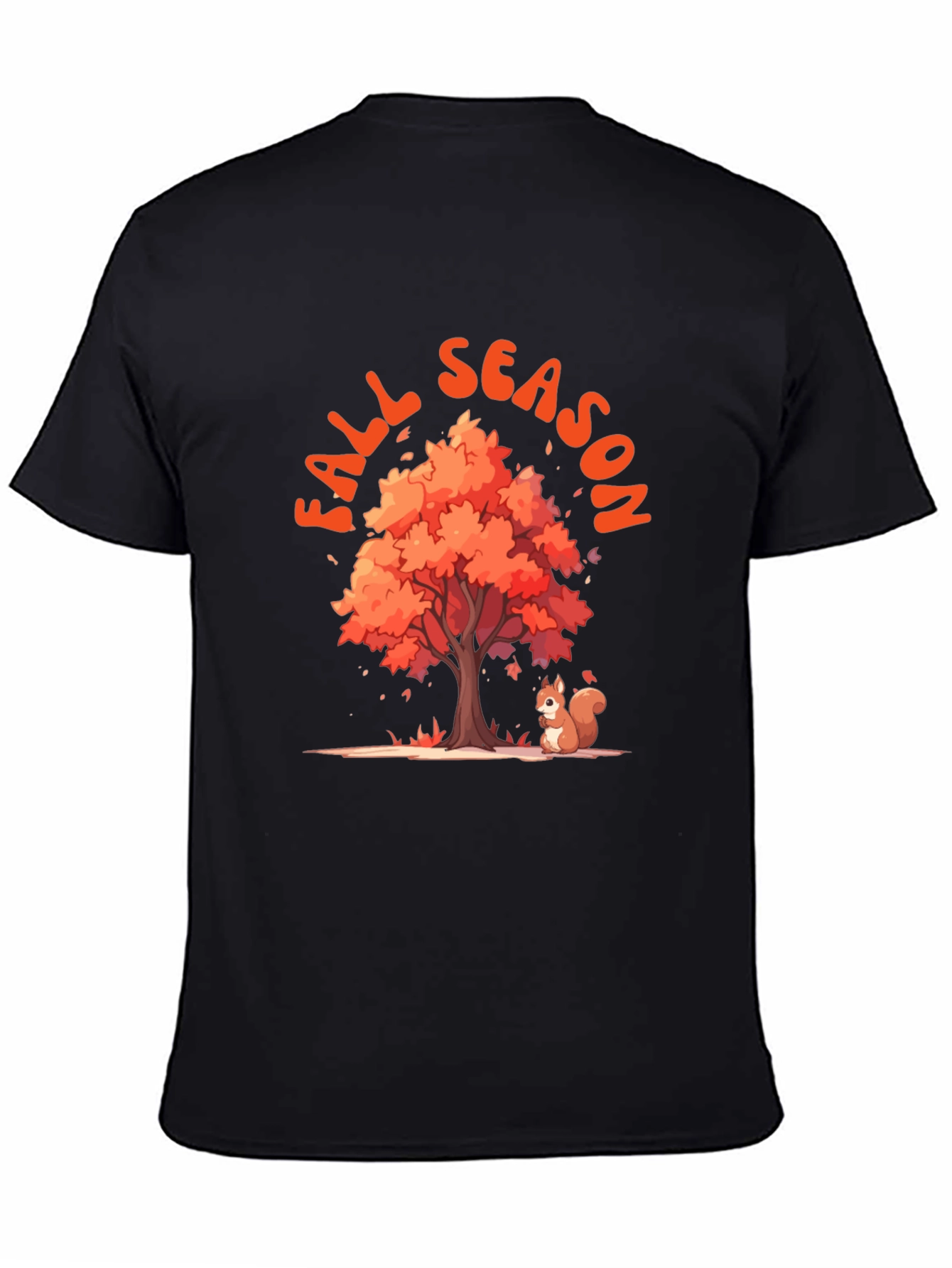 Fall Season Tree and Squirrel Graphic Tee