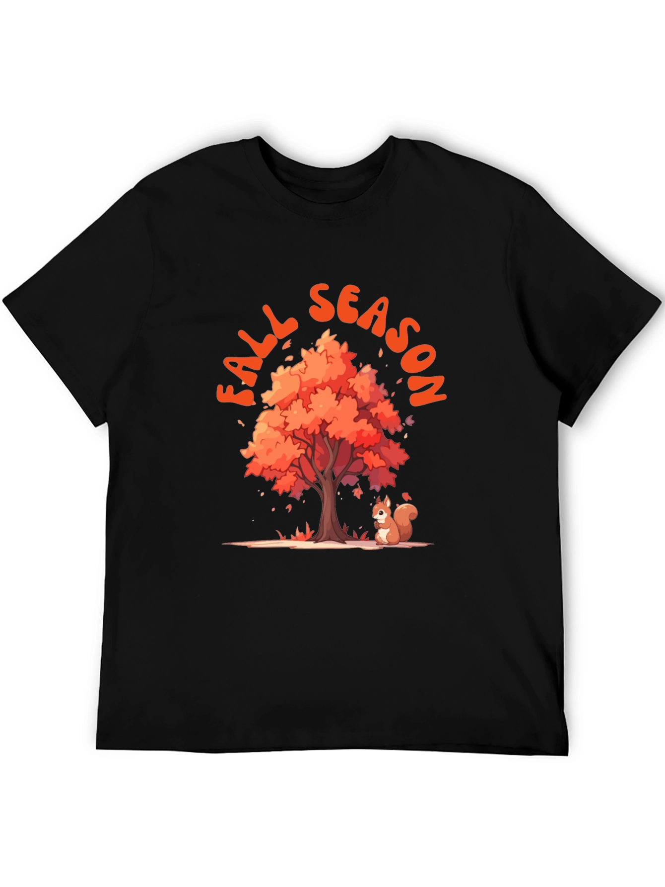 Fall Season Tree and Squirrel Graphic Tee