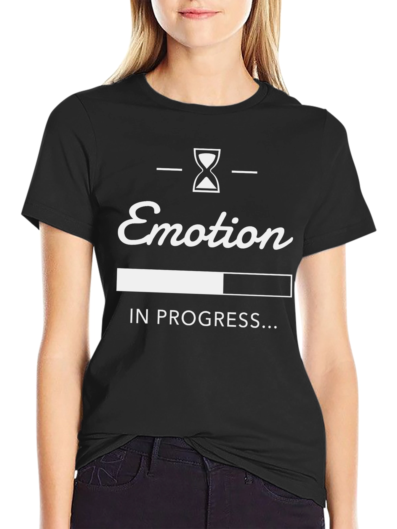 Emotion in Progress Mens Black Graphic Tee