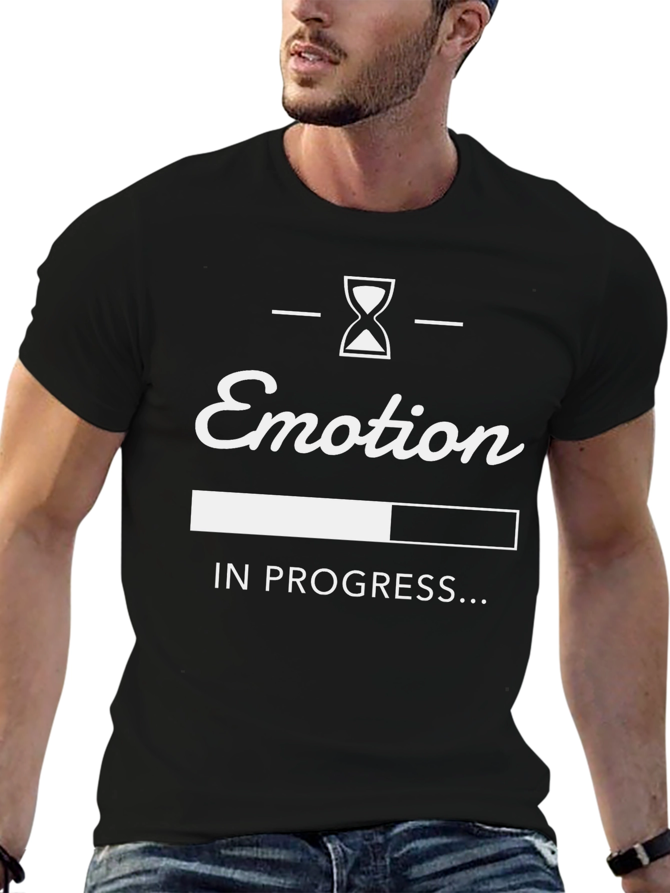 Emotion in Progress Mens Black Graphic Tee