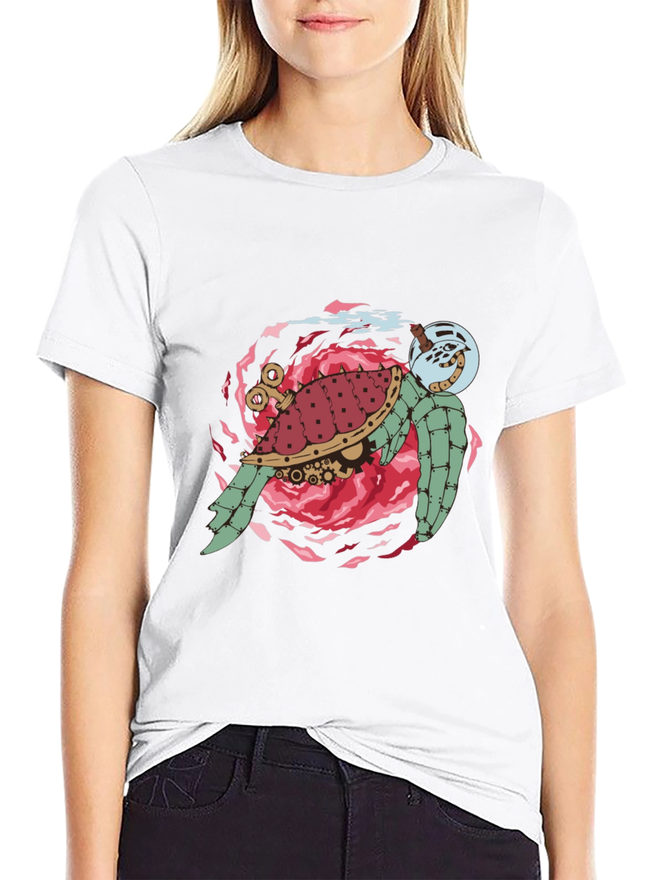 Steampunk Turtle Graphic T-Shirt - Unique Design