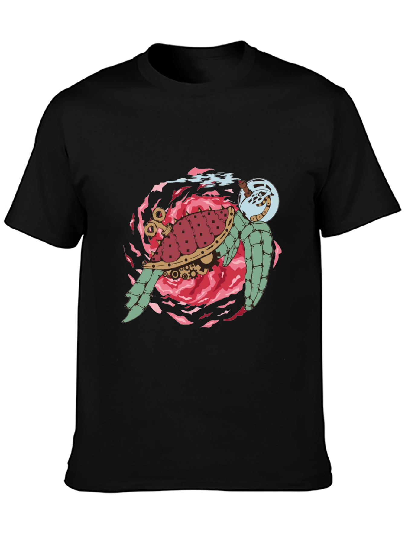 Steampunk Turtle Graphic T-Shirt - Unique Design