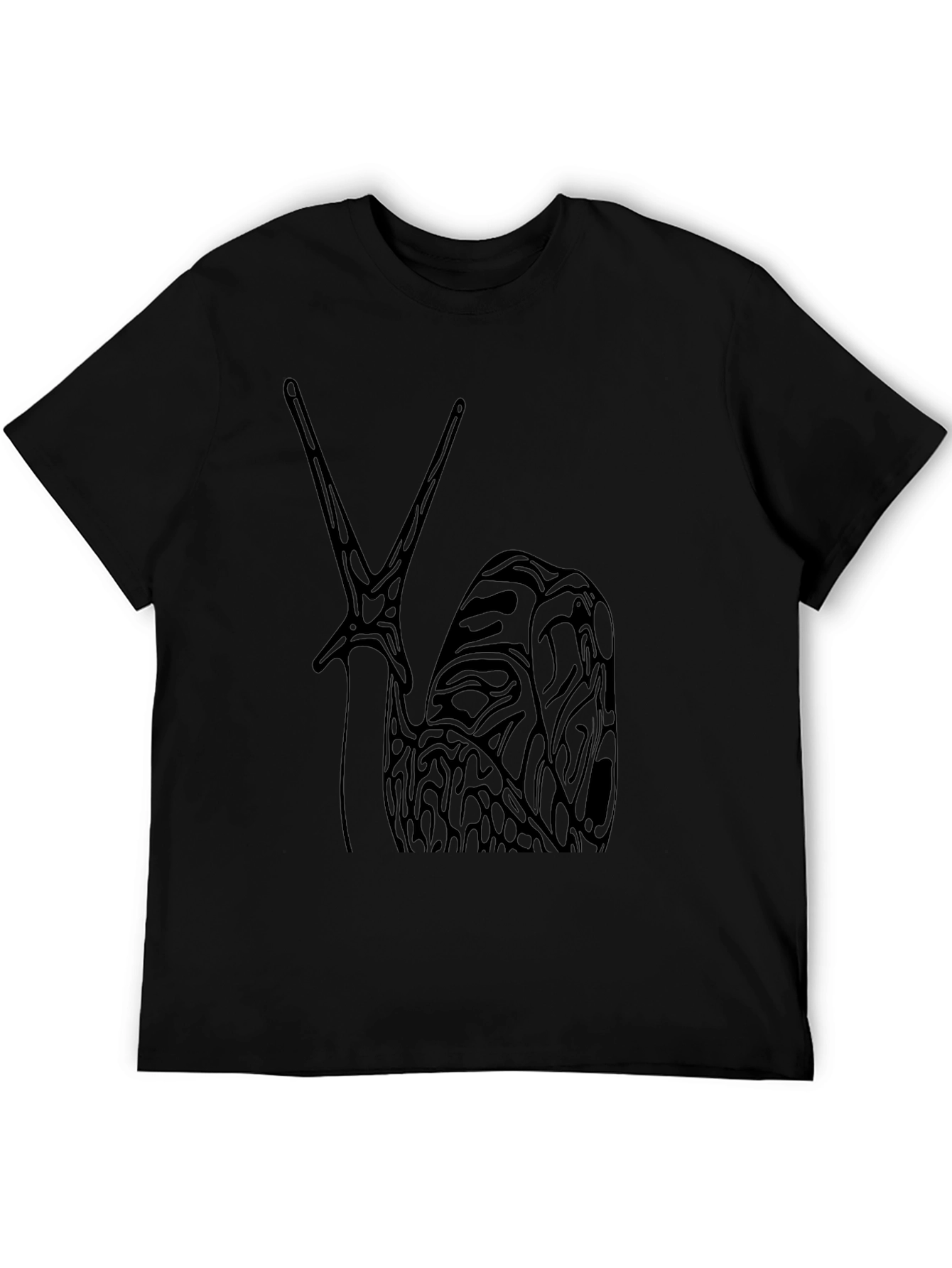 Unique Snail Graphic Tee - Black