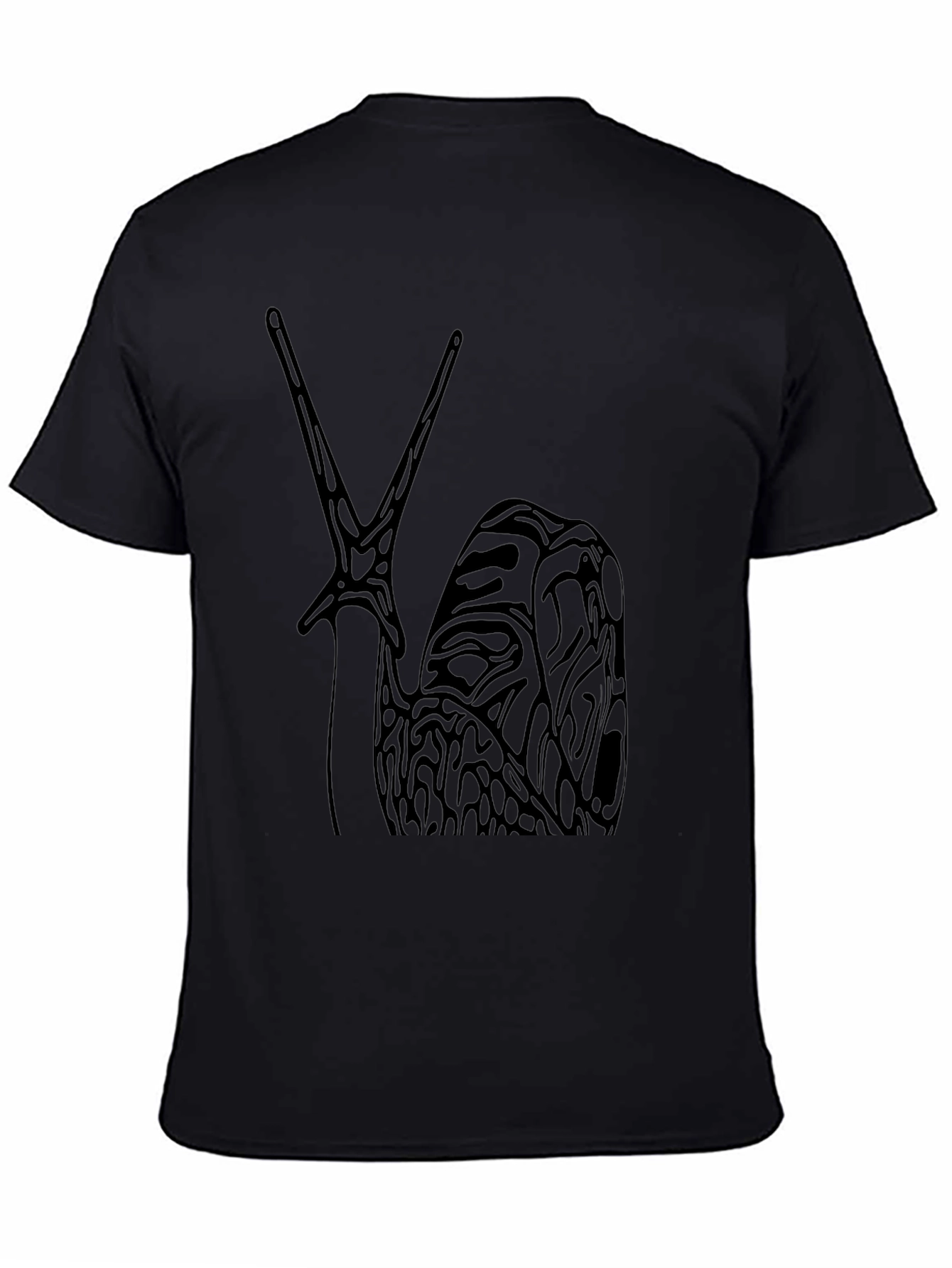 Unique Snail Graphic Tee - Black