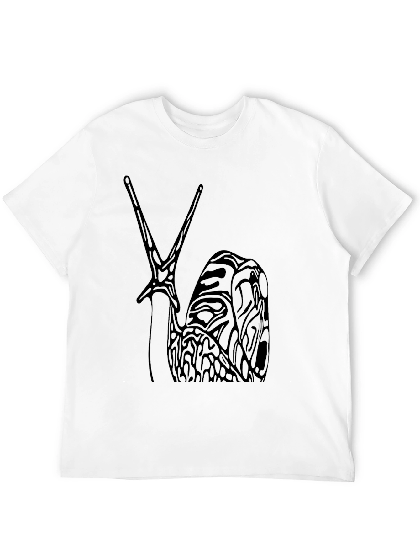 Unique Snail Graphic Tee - Black