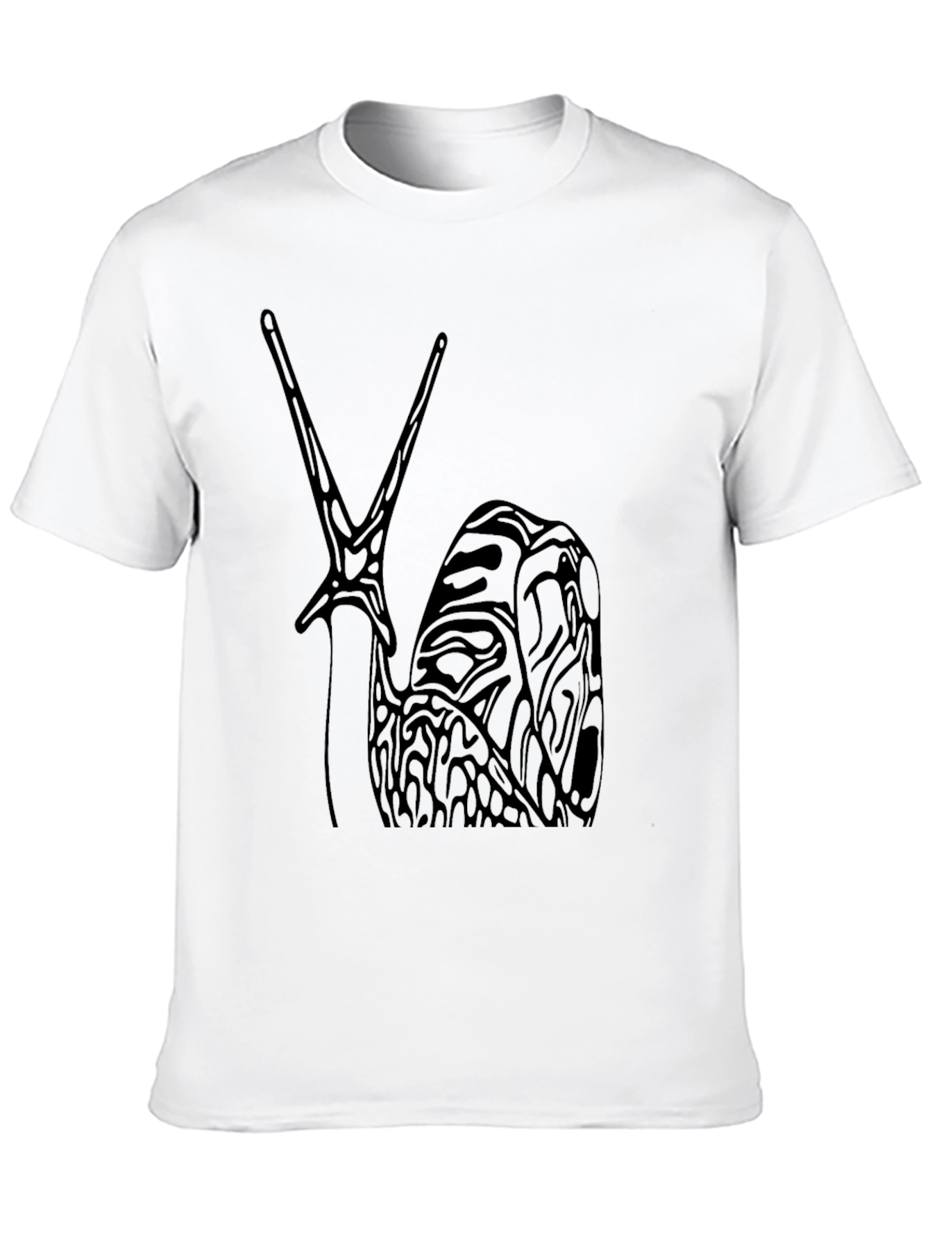 Unique Snail Graphic Tee - Black