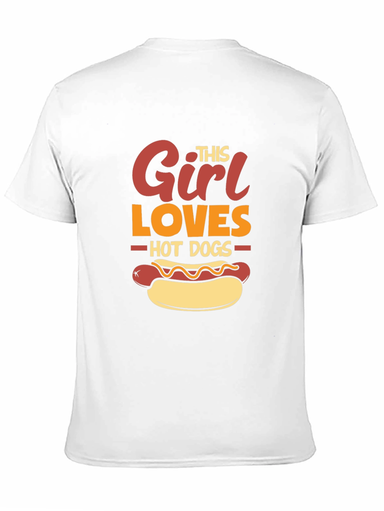 Girl Loves Hot Dogs Graphic Tee - Black T-Shirt