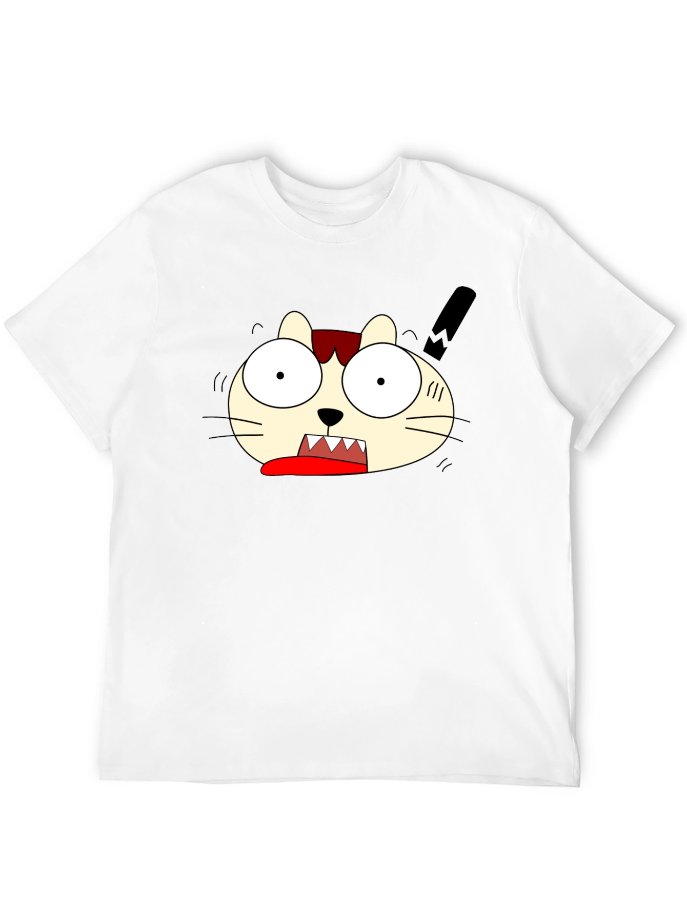 Funny Cat Graphic Tee - Black Unisex T-Shirt