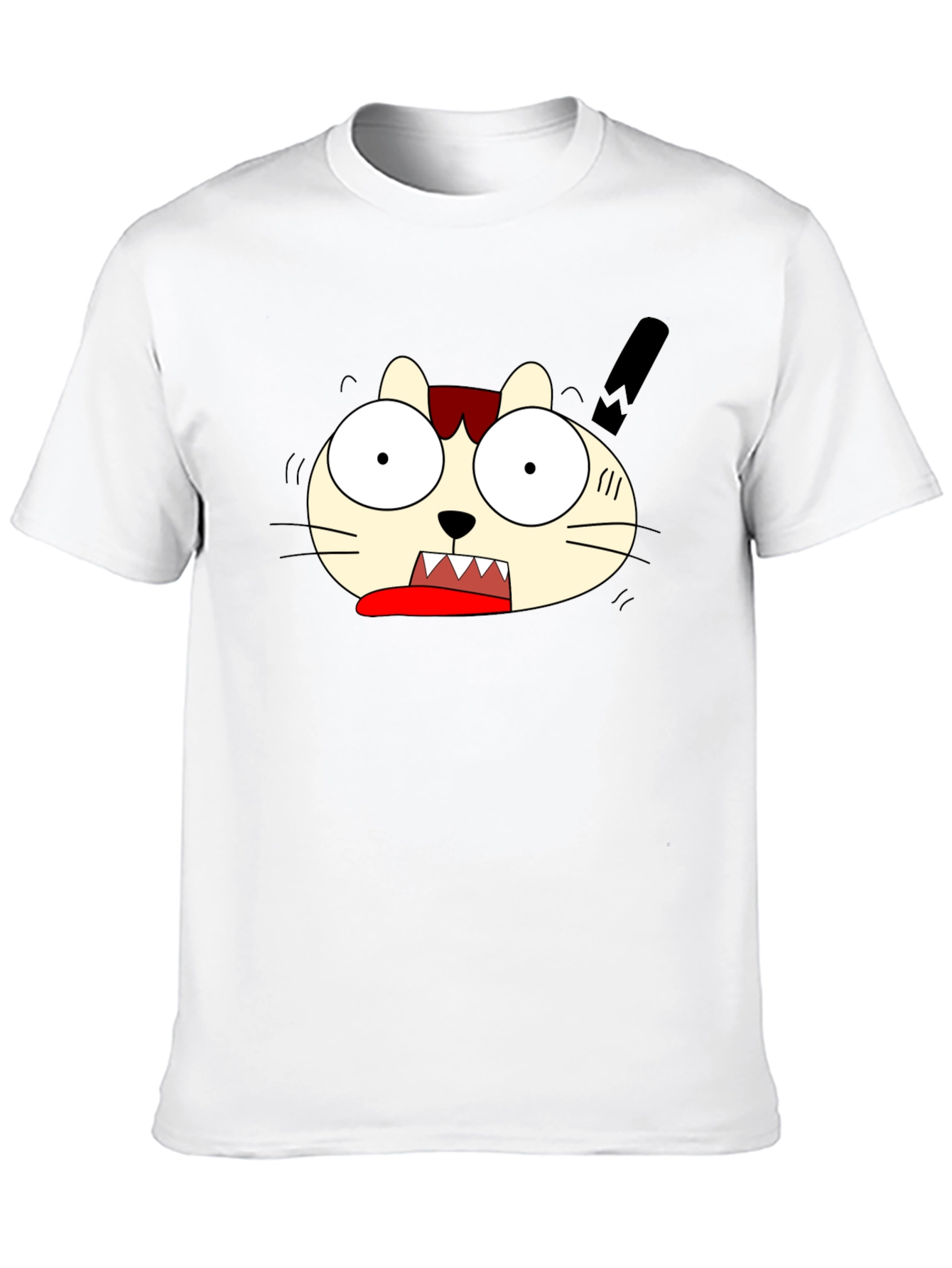 Funny Cat Graphic Tee - Black Unisex T-Shirt