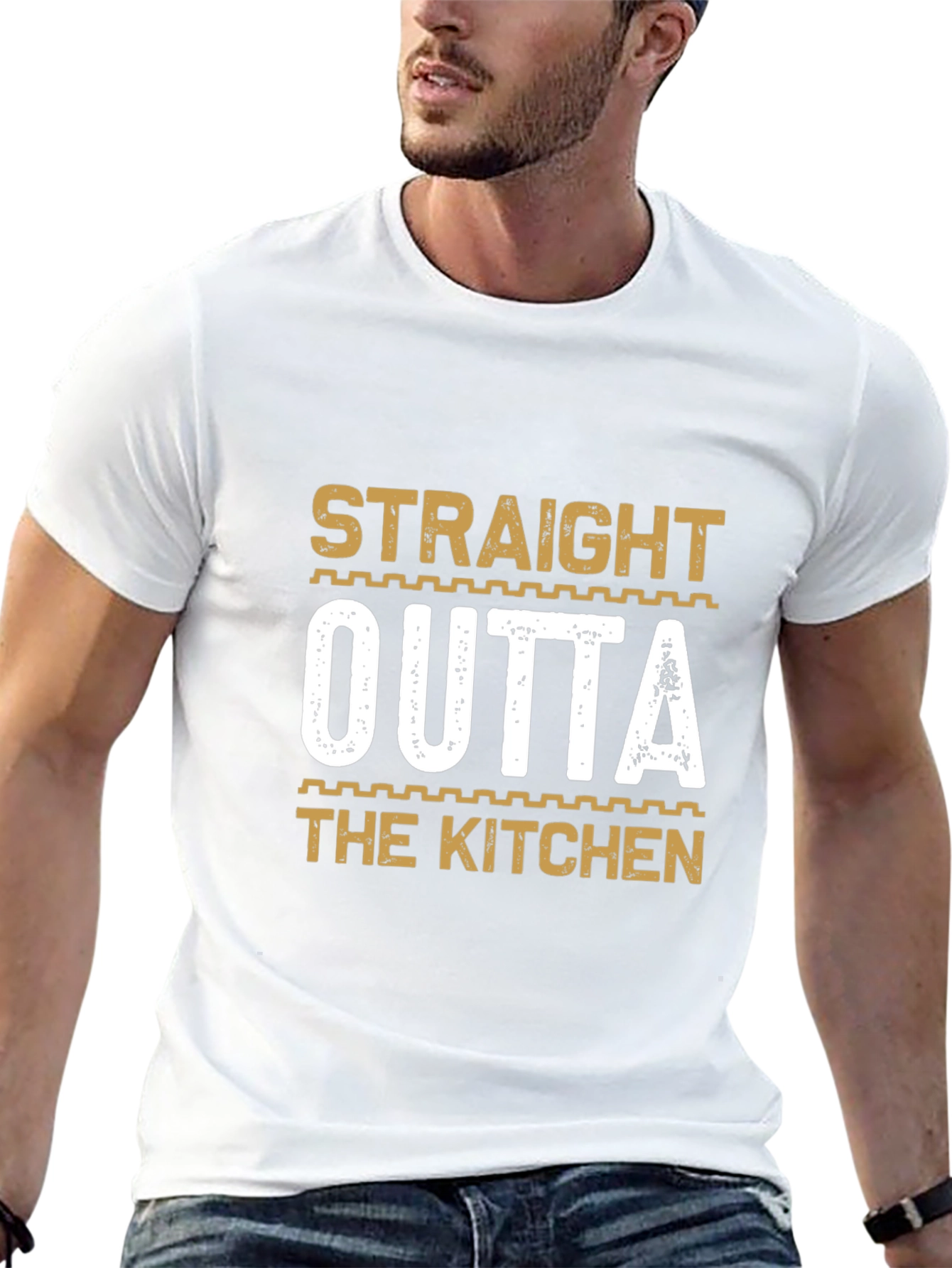 Straight Outta The Kitchen T-Shirt - Funny Chef Tee