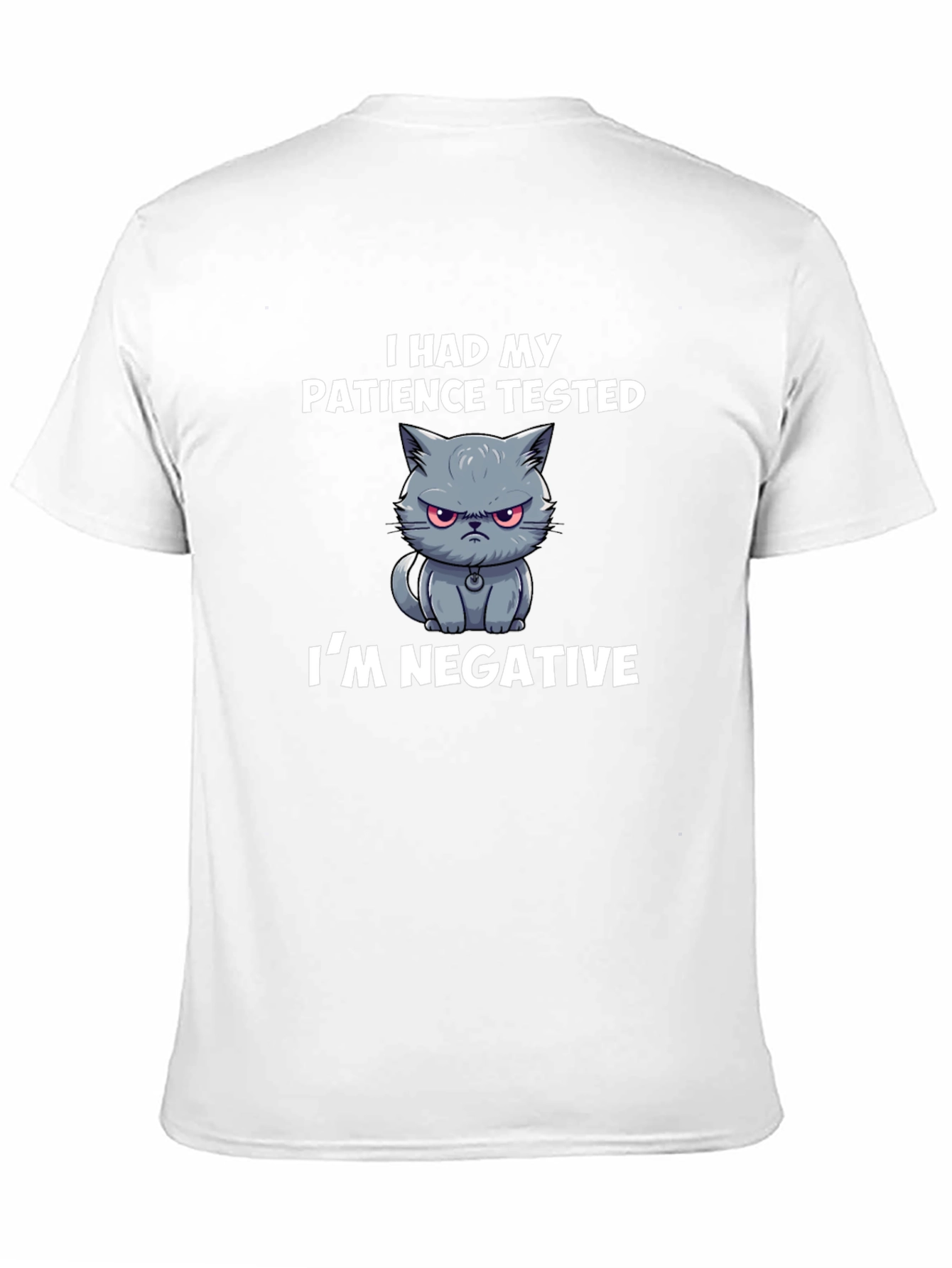 Funny Cat Patience Tested Mens T-Shirt