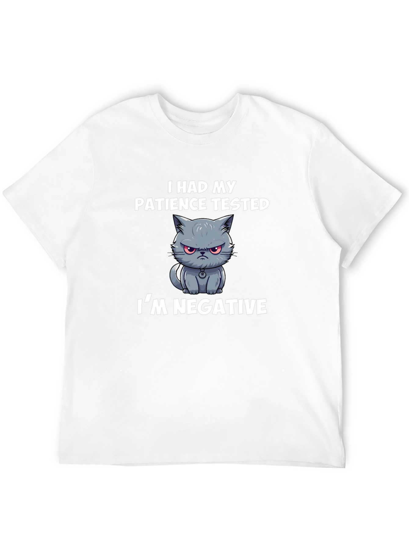 Funny Cat Patience Tested Mens T-Shirt