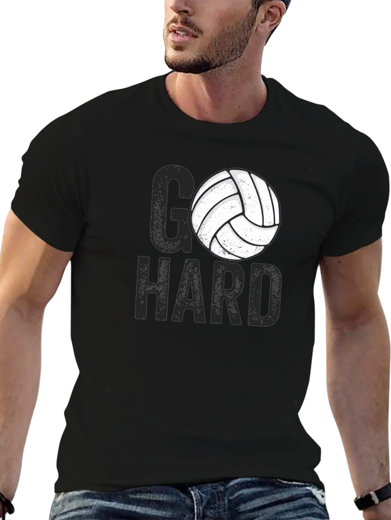 Go Hard Volleyball Graphic T-Shirt